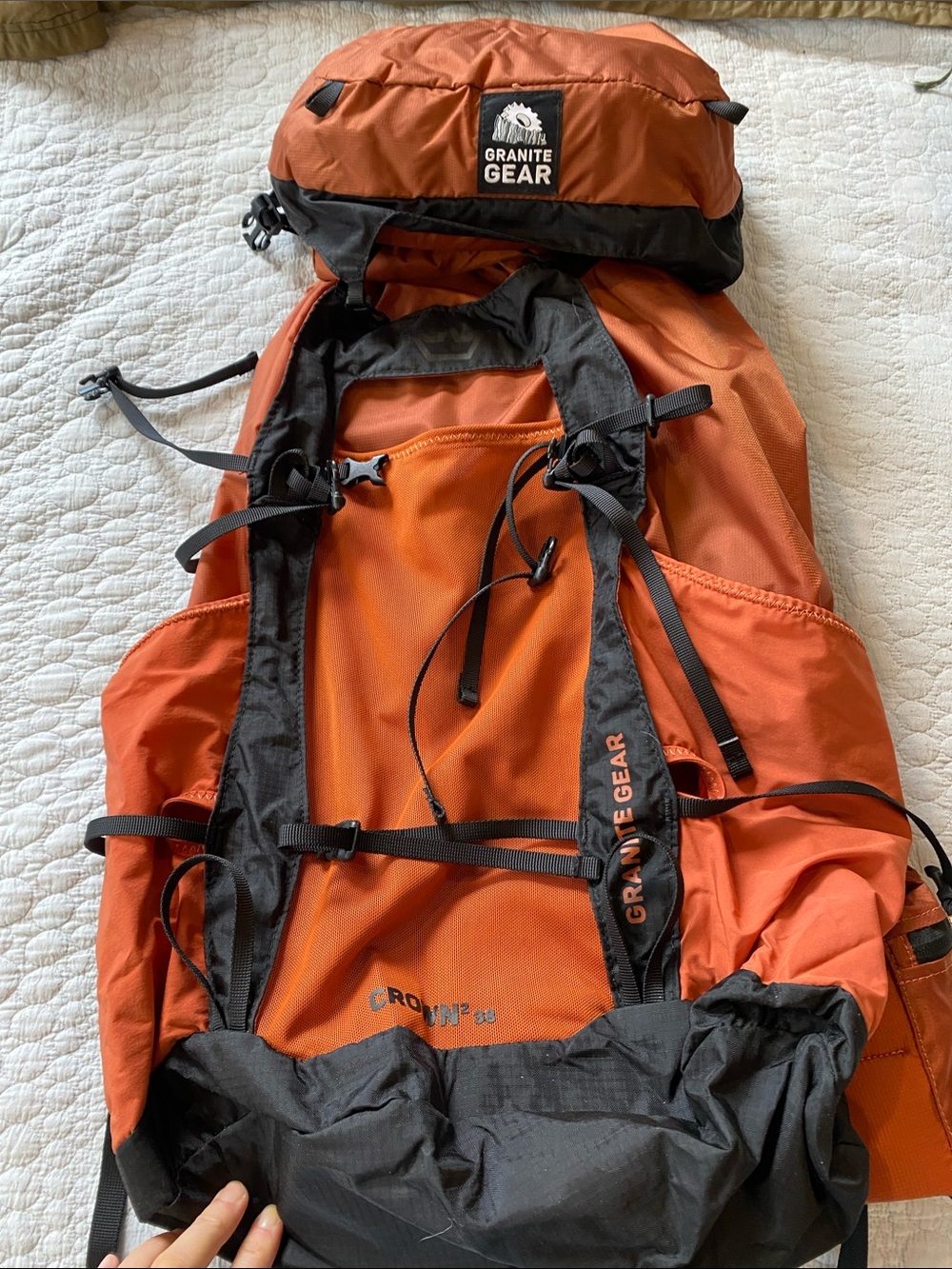 Orange and Black Men's Hiking Backpack